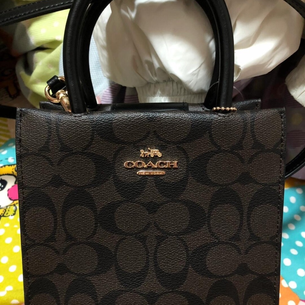 Coach Black and Brown Mini Bag
